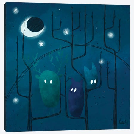 Nocturnal Creatures Canvas Print #REH4} by LaureH Canvas Art Print