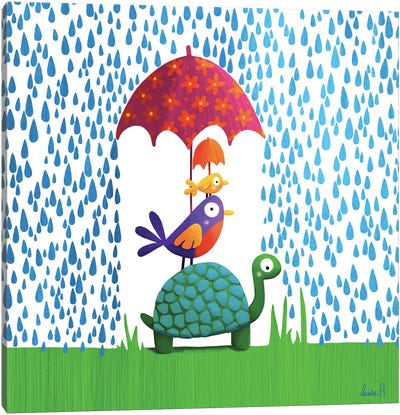 Rainy Day Canvas Art Print - LaureH