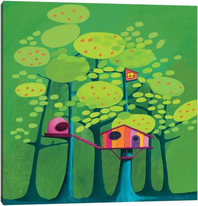 Tree House Canvas Art Print - LaureH