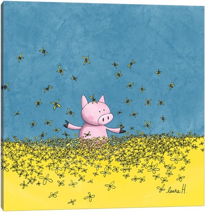 Little Pig Canvas Art Print - LaureH