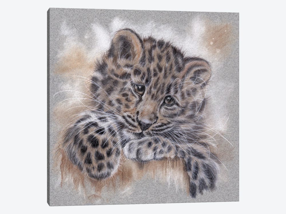 Amur Leopard Tonal Study by Rosabelle 1-piece Canvas Print