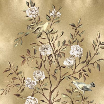 Chinoiserie In Gold I by Reneé Campbell metal wall art