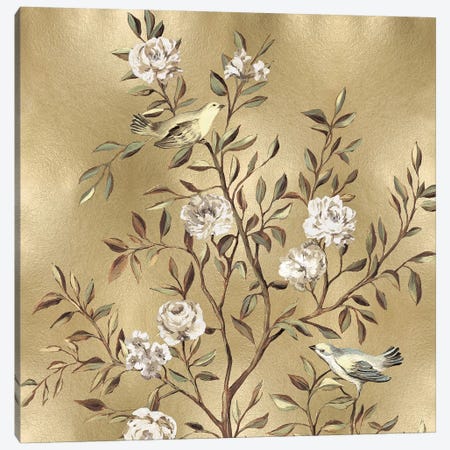 Chinoiserie In Gold I Canvas Print #REN10} by Reneé Campbell Canvas Wall Art