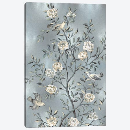 Chinoiserie In Silver III Canvas Print #REN15} by Reneé Campbell Canvas Print