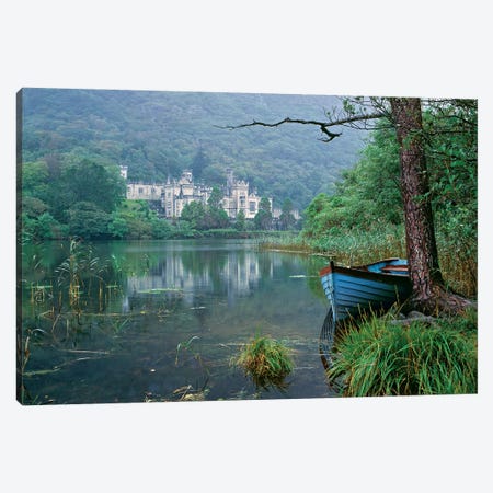 Europe, Ireland, Kylemore. A Light Rain Enhances The Impression Of Kylemore Abbey, In Connemara, Co. Galway, Ireland. Canvas Print #RER11} by Ric Ergenbright Canvas Artwork