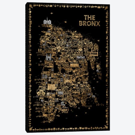 Glam New York Collection-Bronx Canvas Print #RES14} by Rafael Esquer Canvas Artwork