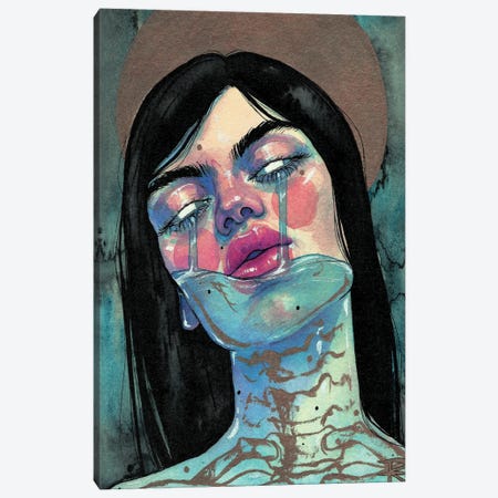 Salty Face Canvas Print #RET22} by Roselin Estephanía Canvas Print