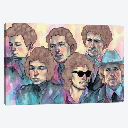 Dylan Through The Decades Canvas Print #RET30} by Roselin Estephanía Canvas Wall Art