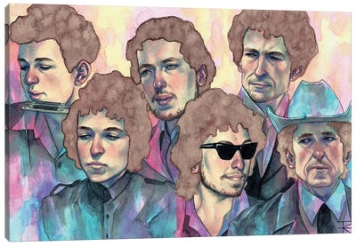Dylan Through The Decades Canvas Art Print - Roselin Estephania