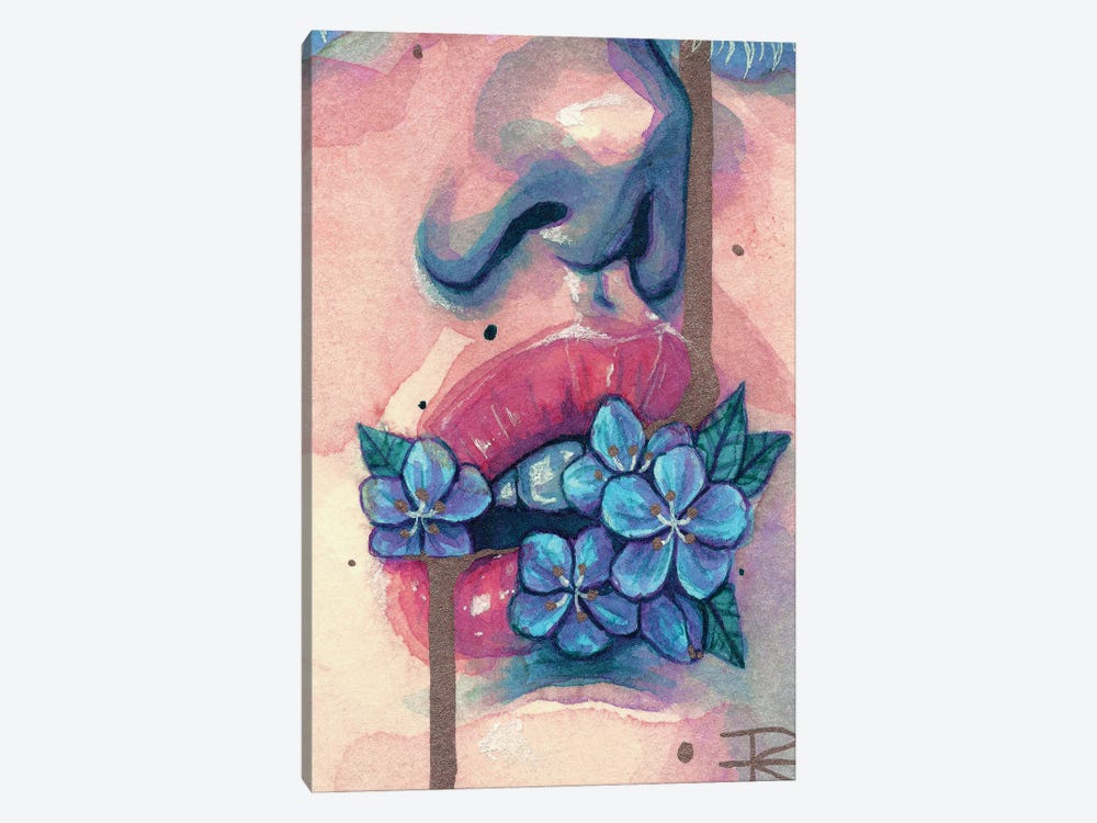 Flowers In Mouth by Roselin Estephanía 1-piece Canvas Print