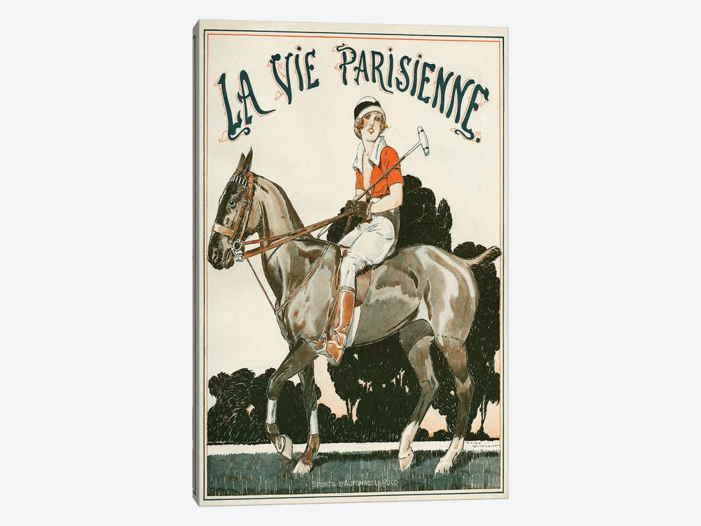 1919 La Vie Parisienne Magazine Cover by Rene Vincent 1-piece Canvas Artwork