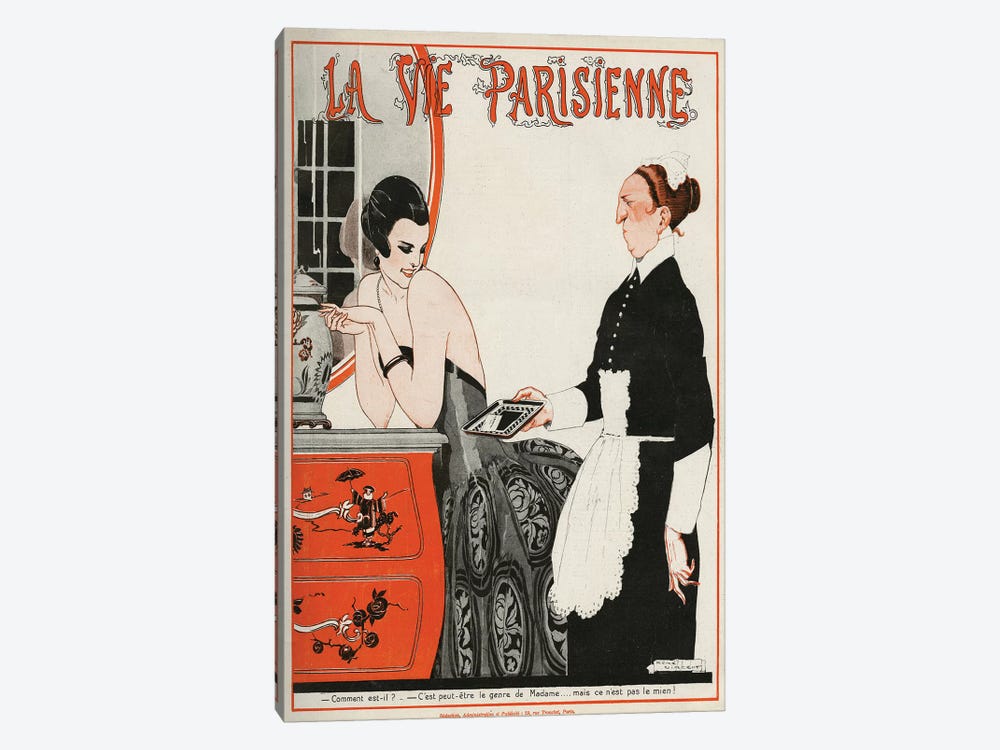 1922 La Vie Parisienne Magazine Cover by Rene Vincent 1-piece Art Print