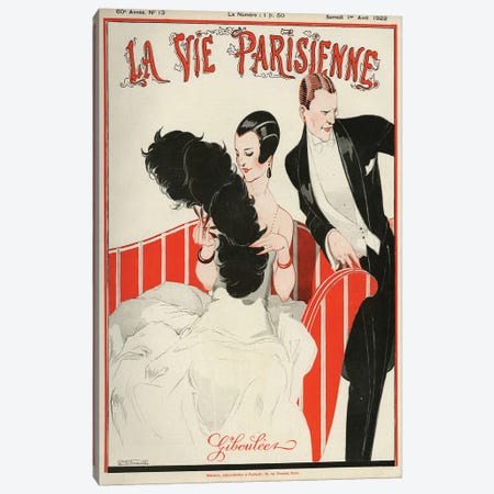 1922 La Vie Parisienne Magazine Cover Canvas Print #REV3} by Rene Vincent Canvas Print