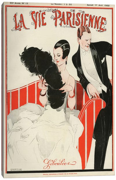 1922 La Vie Parisienne Magazine Cover Canvas Art Print
