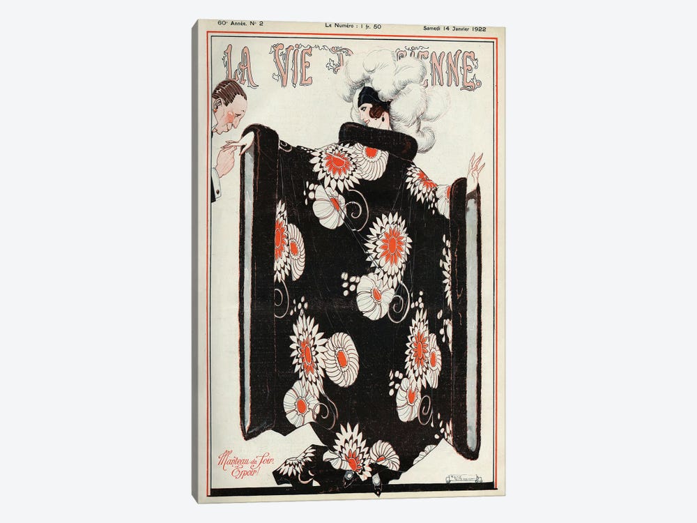 1922 La Vie Parisienne Magazine Cover by Rene Vincent 1-piece Art Print