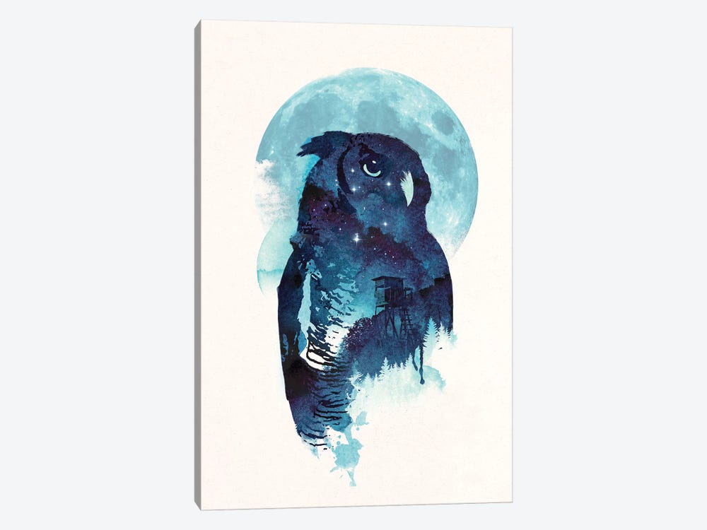 Midnight Owl by Robert Farkas 1-piece Canvas Art Print