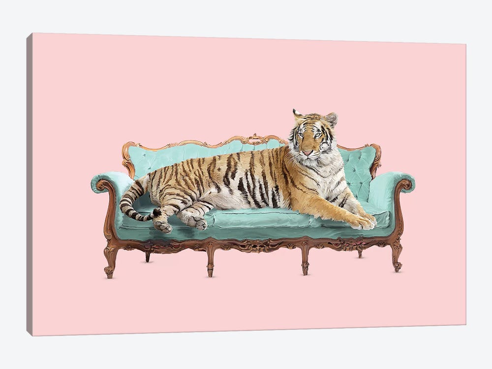 Lazy Tiger by Robert Farkas 1-piece Art Print