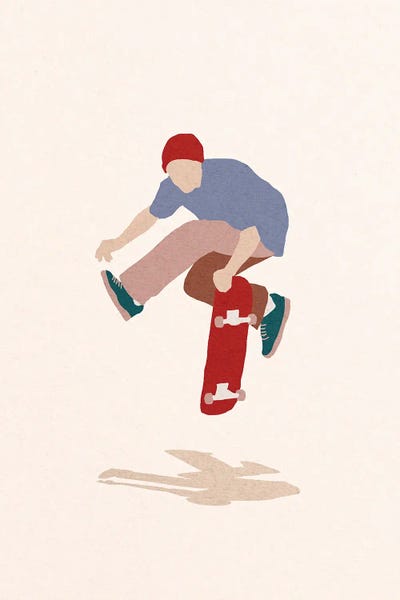 Skate Airwalk by Robert Farkas framed canvas print