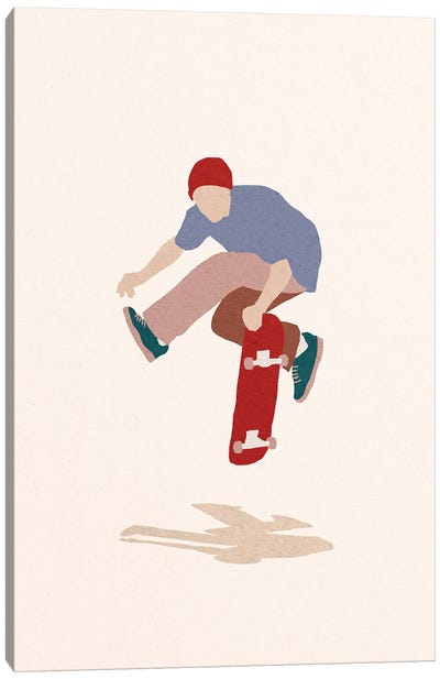 Skate Airwalk Canvas Art Print - Skateboarding Art