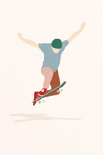 Skate Non-Comply by Robert Farkas framed canvas print