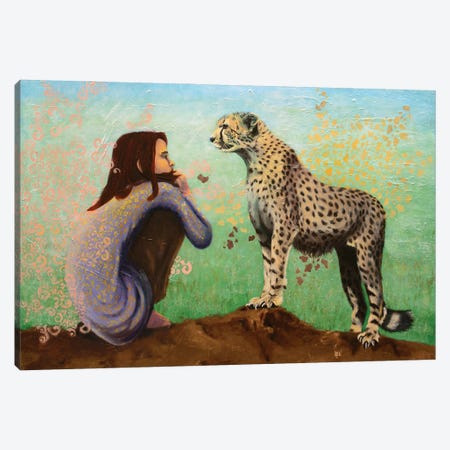 Cheetah Canvas Print #RFC14} by Rebeca Fuchs Canvas Wall Art