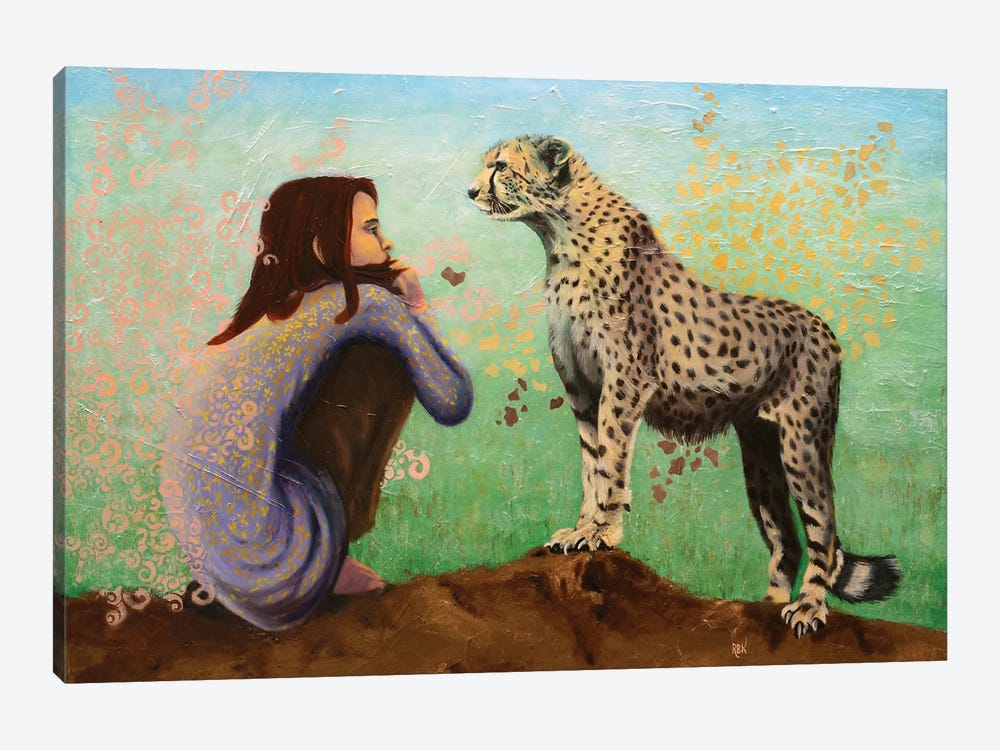 Cheetah by Rebeca Fuchs 1-piece Canvas Artwork
