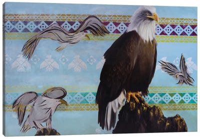 Bald Eagle Canvas Art Print - Rebeca Fuchs