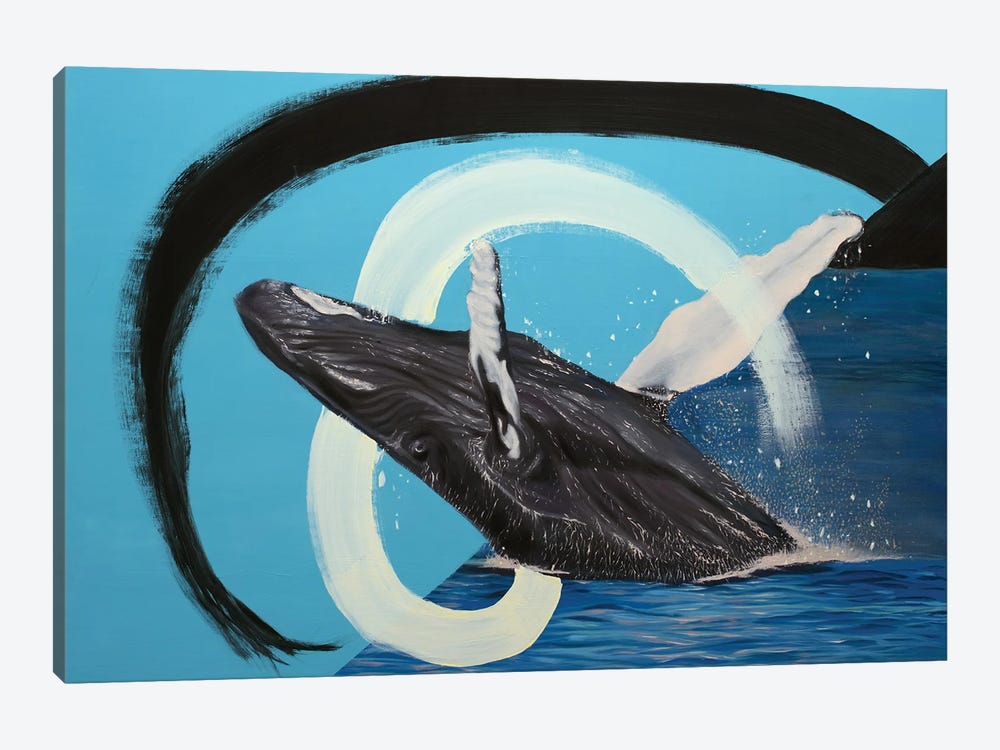 Finn Whale by Rebeca Fuchs 1-piece Canvas Print