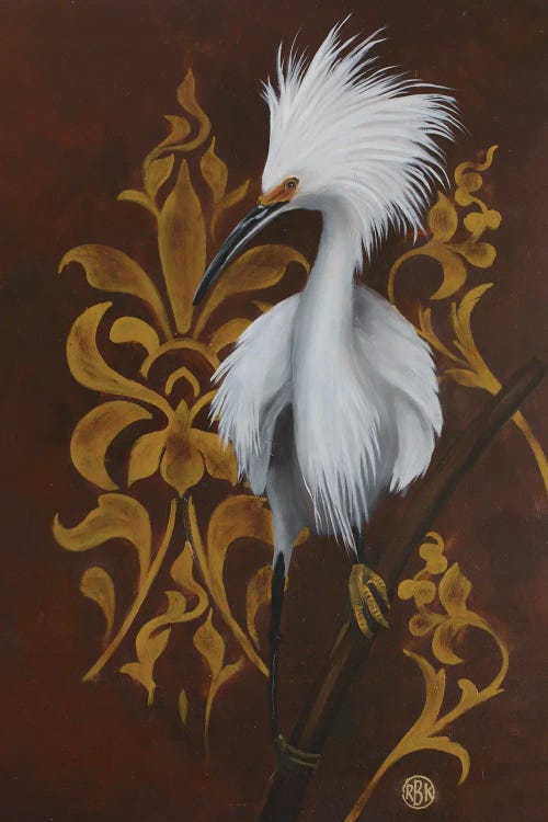 Snowy Egret by Rebeca Fuchs wall art