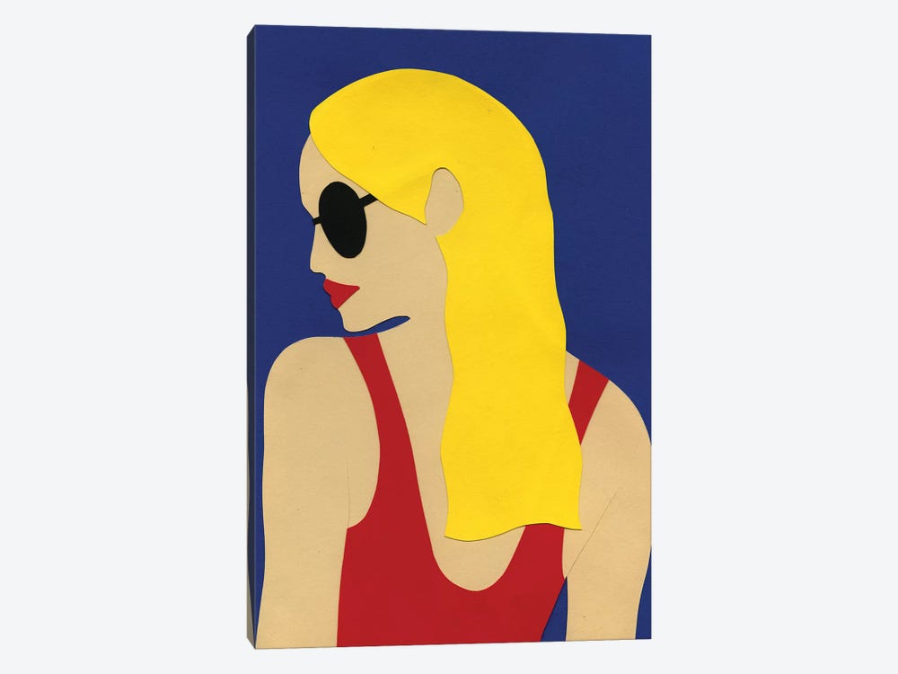 Sunglasses And Blond Hair by Rosi Feist 1-piece Canvas Wall Art