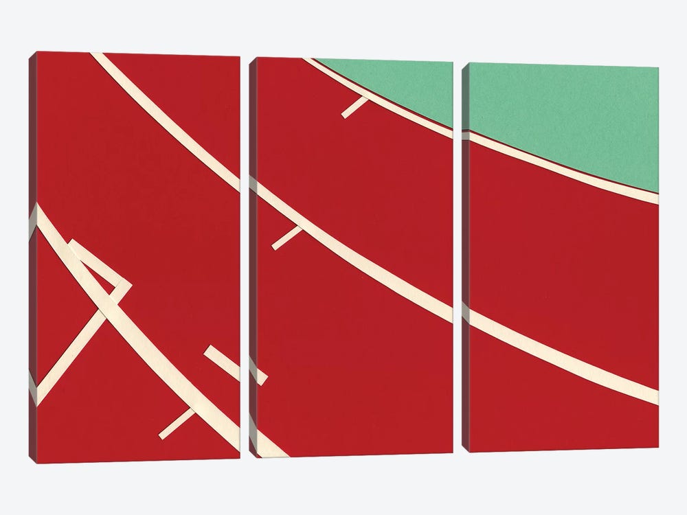 Tartan Track by Rosi Feist 3-piece Canvas Print