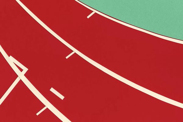 Kids Sports Art: Tartan Track by Rosi Feist
