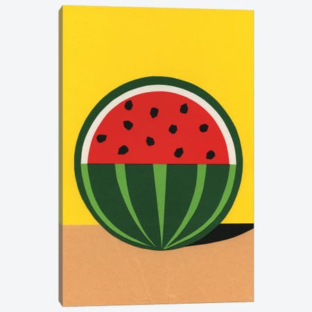 Three Quarter Watermelon Canvas Print #RFE110} by Rosi Feist Canvas Art Print