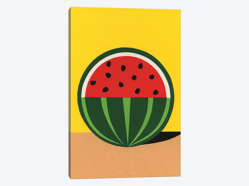 Three Quarter Watermelon by Rosi Feist 1-piece Canvas Print