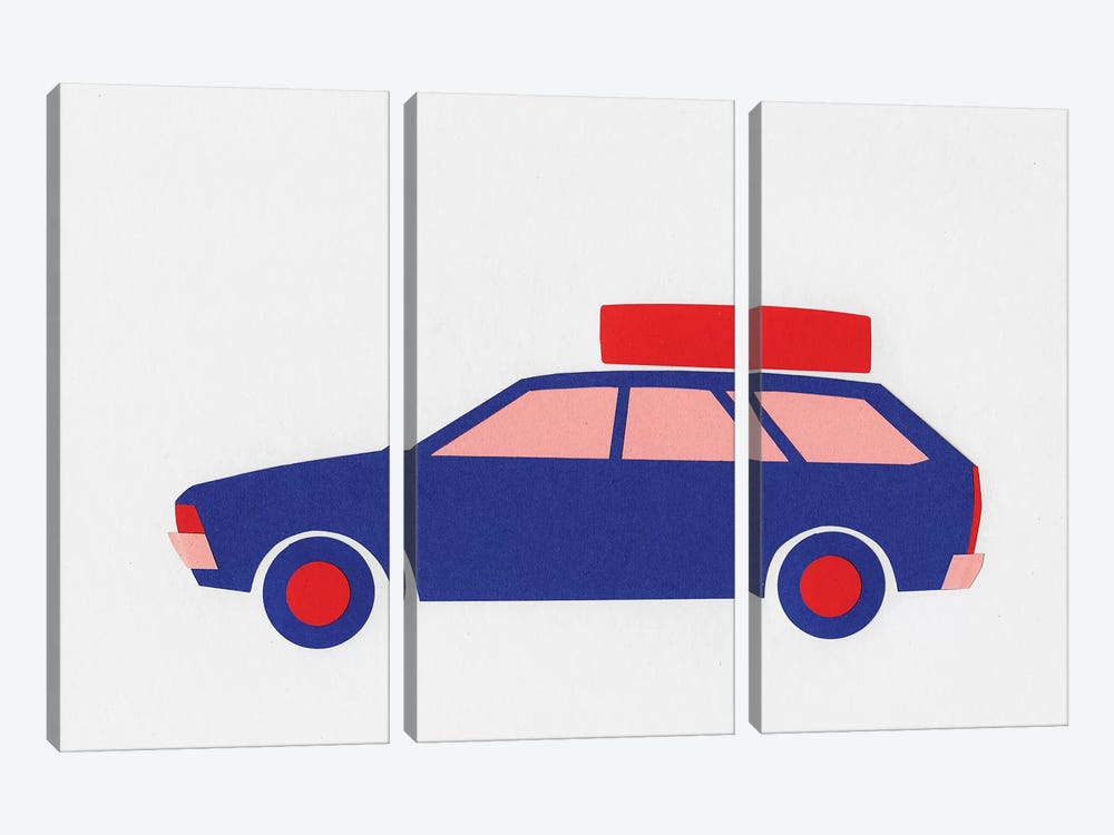 Volkswagen Passat B1 Kombi by Rosi Feist 3-piece Canvas Wall Art