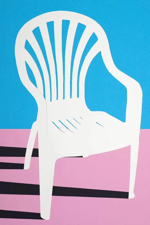 White Plastic Chair by Rosi Feist wall art