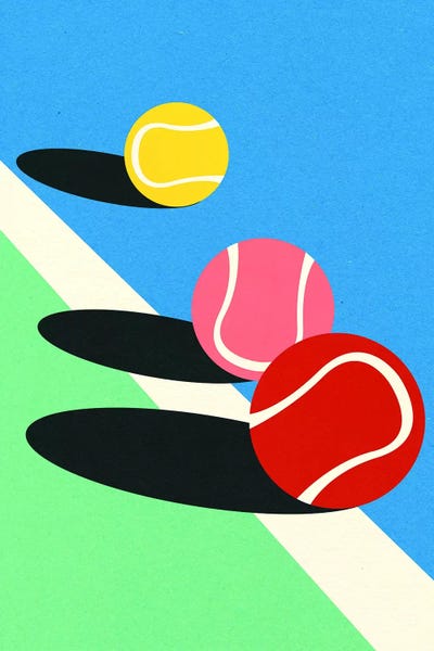 Dopamine Decor: 3 Tennis Balls by Rosi Feist
