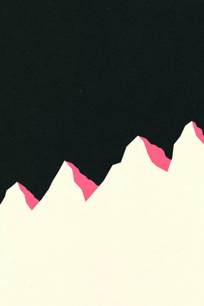 Dark Night White Mountains by Rosi Feist canvas print