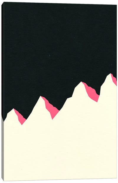 Dark Night White Mountains Canvas Art Print