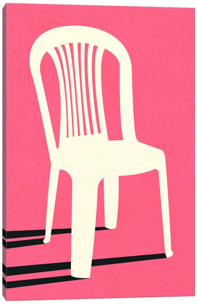 Monobloc Plastic Chair No I Canvas Art Print - Furniture