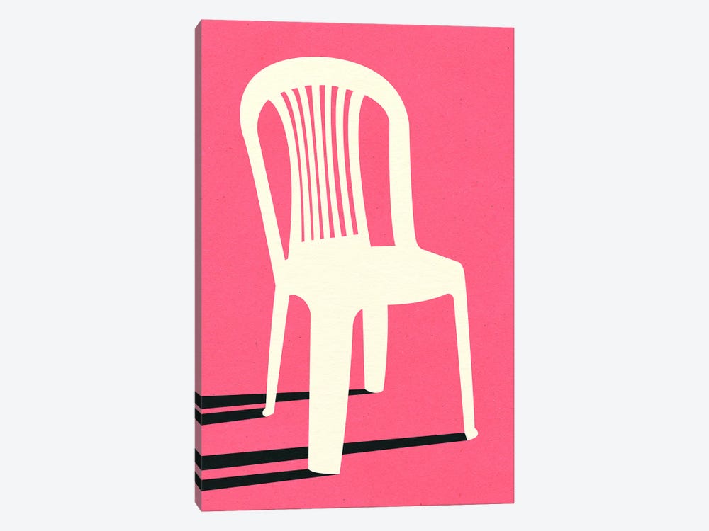 Monobloc Plastic Chair No I by Rosi Feist 1-piece Canvas Wall Art