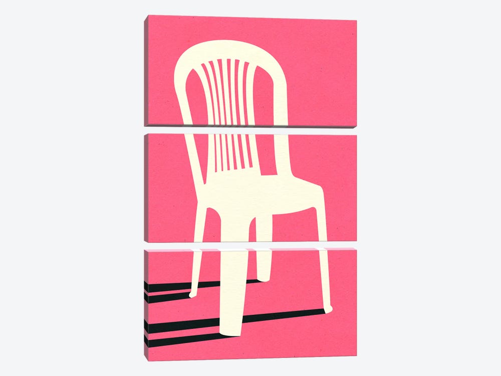 Monobloc Plastic Chair No I by Rosi Feist 3-piece Canvas Artwork
