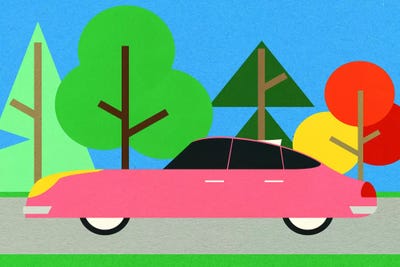 Old School Future Car by Rosi Feist canvas print