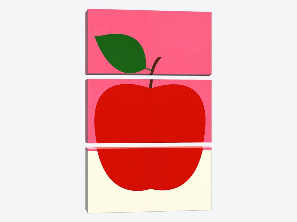 Red Apple by Rosi Feist 3-piece Canvas Artwork