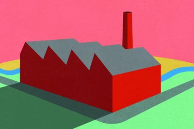 Sunset Factory by Rosi Feist multi panel art