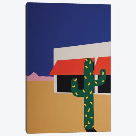 Boutique With Cactus Canvas Print #RFE14} by Rosi Feist Canvas Artwork