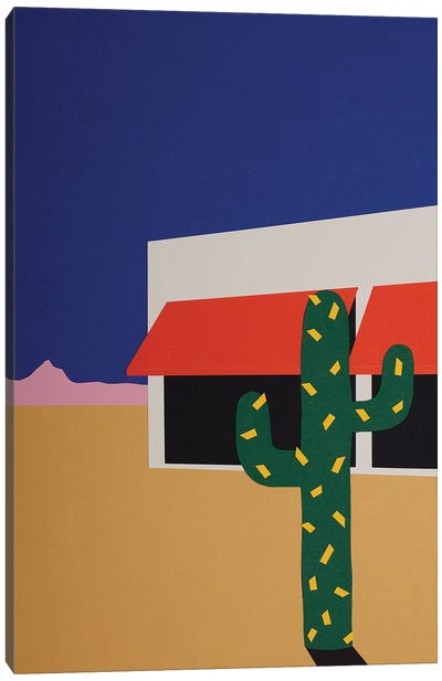 Boutique With Cactus Canvas Art Print - Indigo Art