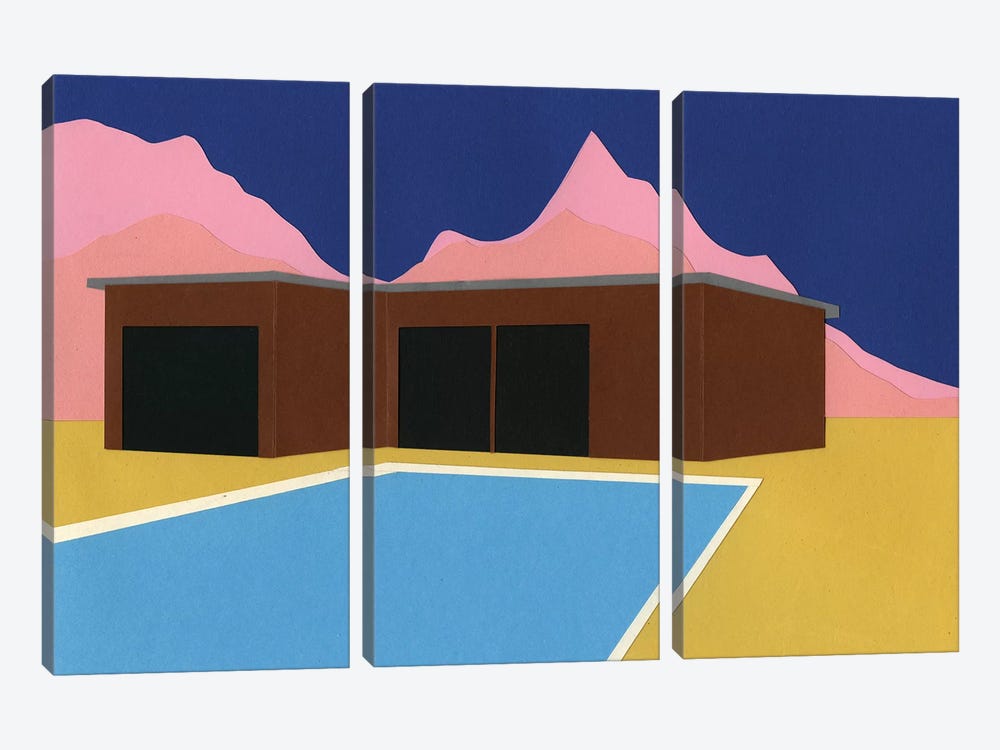 California Summer House by Rosi Feist 3-piece Art Print