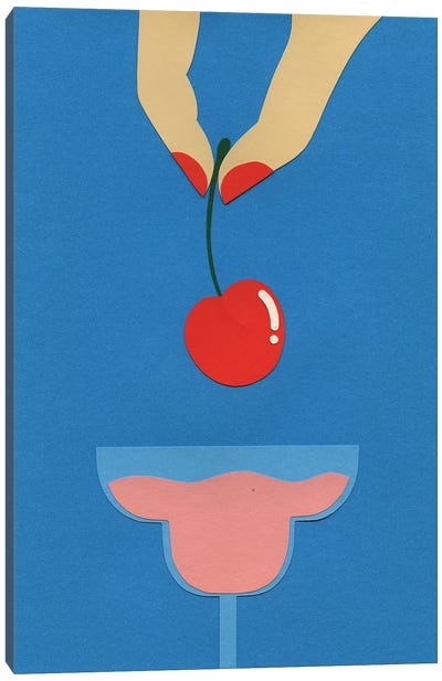 Cherry Nails II Canvas Art Print - Cocktail & Mixed Drink Art