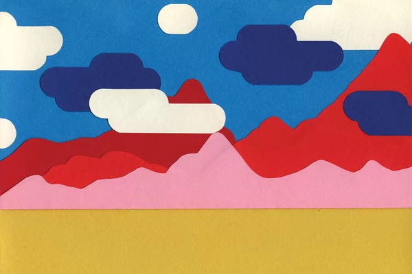 Unexpected Red: Cloudy Desert Video Game by Rosi Feist